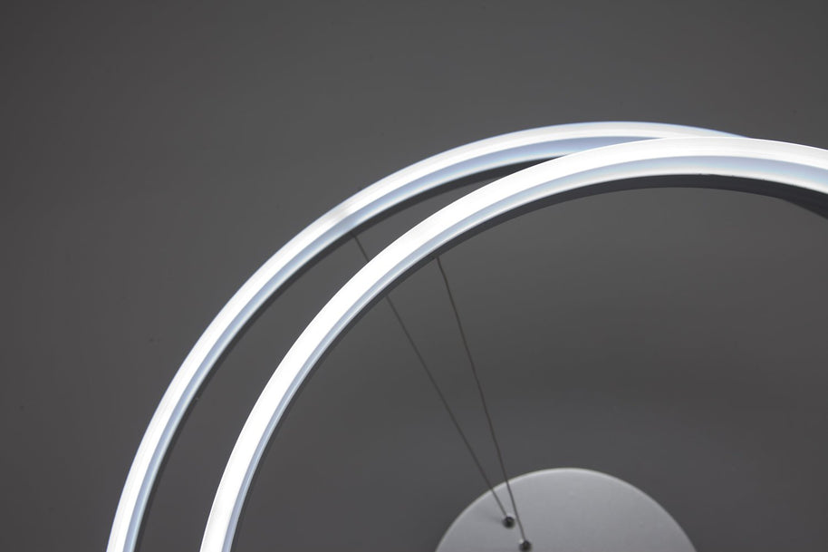 Lampadario a Sospensione Led Circle 2T Luce Fredda di Design Moderno