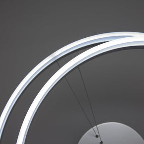 Lampadario a Sospensione Led Circle 2T Luce Fredda di Design Moderno