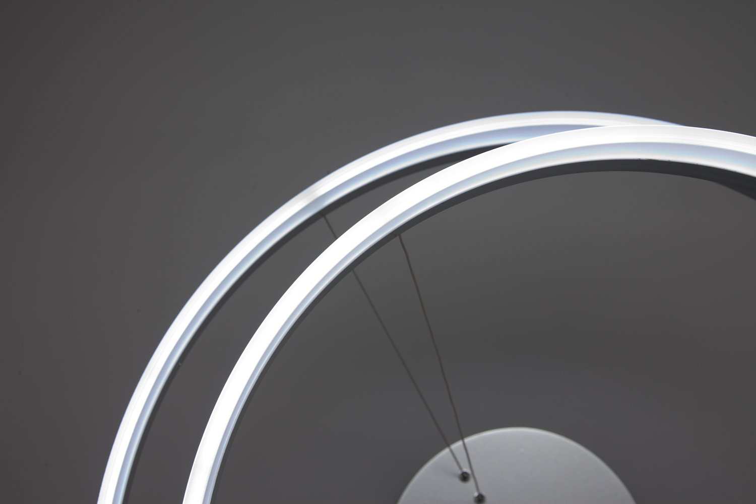 Lampadario a Sospensione Led Circle 2T Luce Fredda di Design Moderno