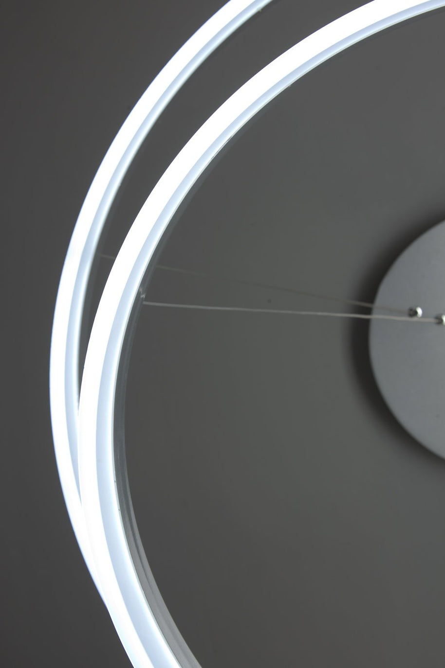 Lampadario a Sospensione Led Circle 2T Luce Fredda di Design Moderno