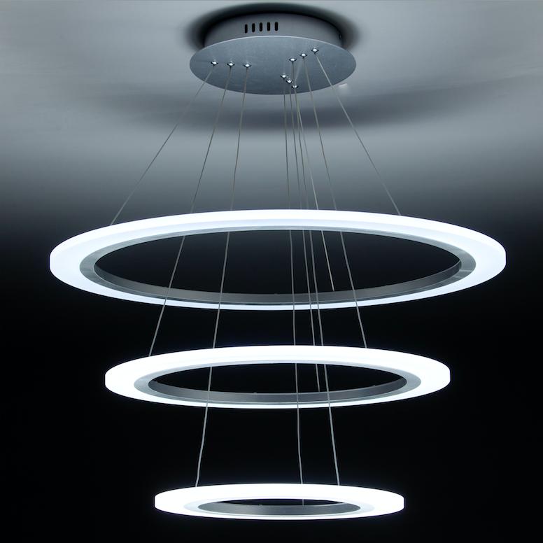 Lampadario a Sospensione Led Round 3T per Salotto di Design Moderno