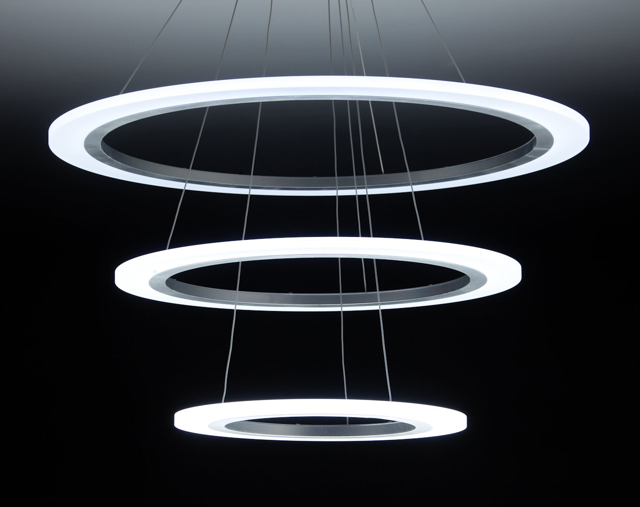 Lampadario a Sospensione Led Round 3T per Salotto di Design Moderno