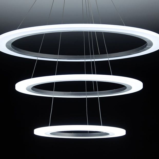 Lampadario a Sospensione Led Round 3T per Salotto di Design Moderno