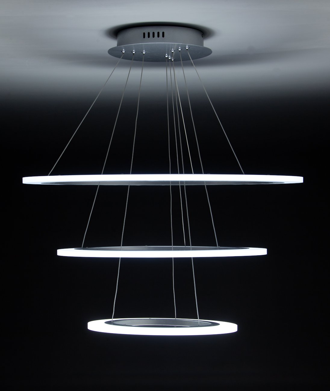 Lampadario a Sospensione Led Round 3T per Salotto di Design Moderno