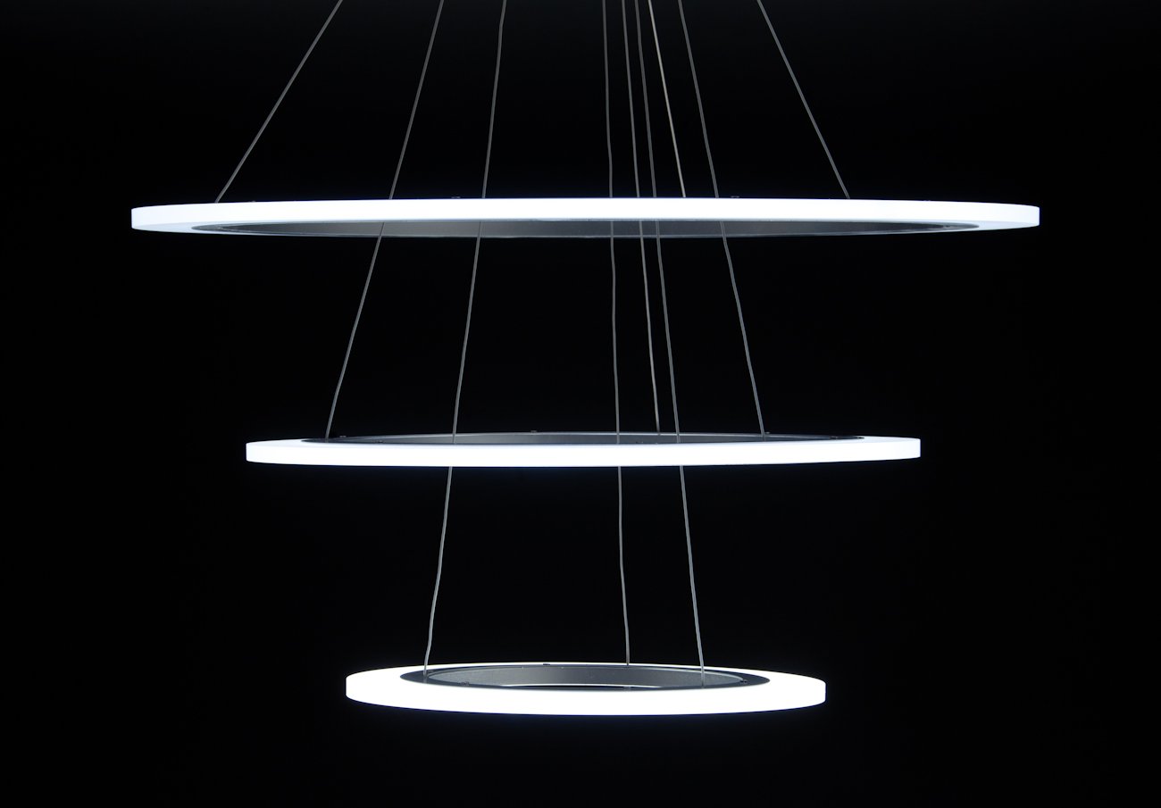 Lampadario a Sospensione Led Round 3T per Salotto di Design Moderno