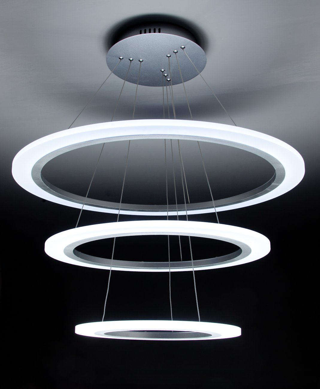 Lampadario a Sospensione Led Round 3T per Salotto di Design Moderno