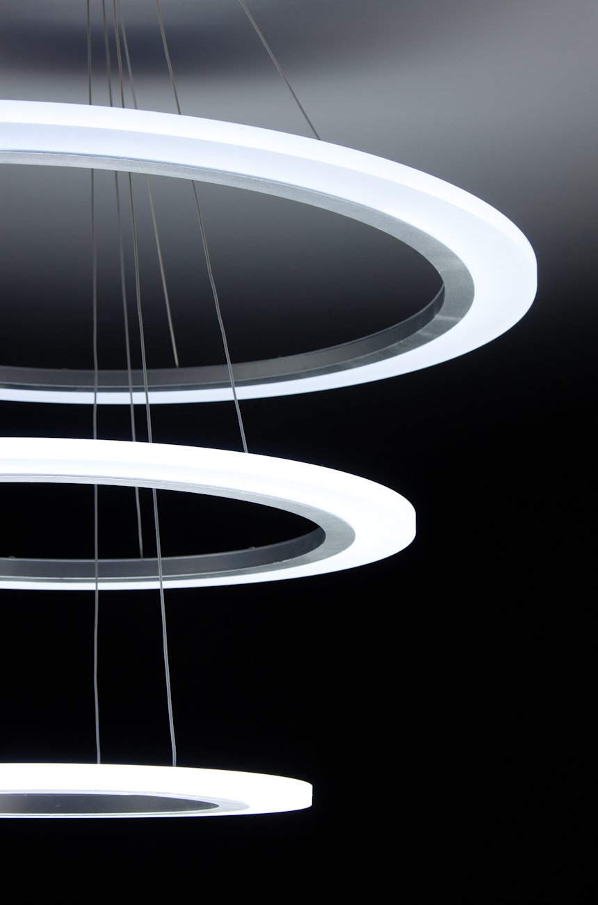 Lampadario a Sospensione Led Round 3T per Salotto di Design Moderno