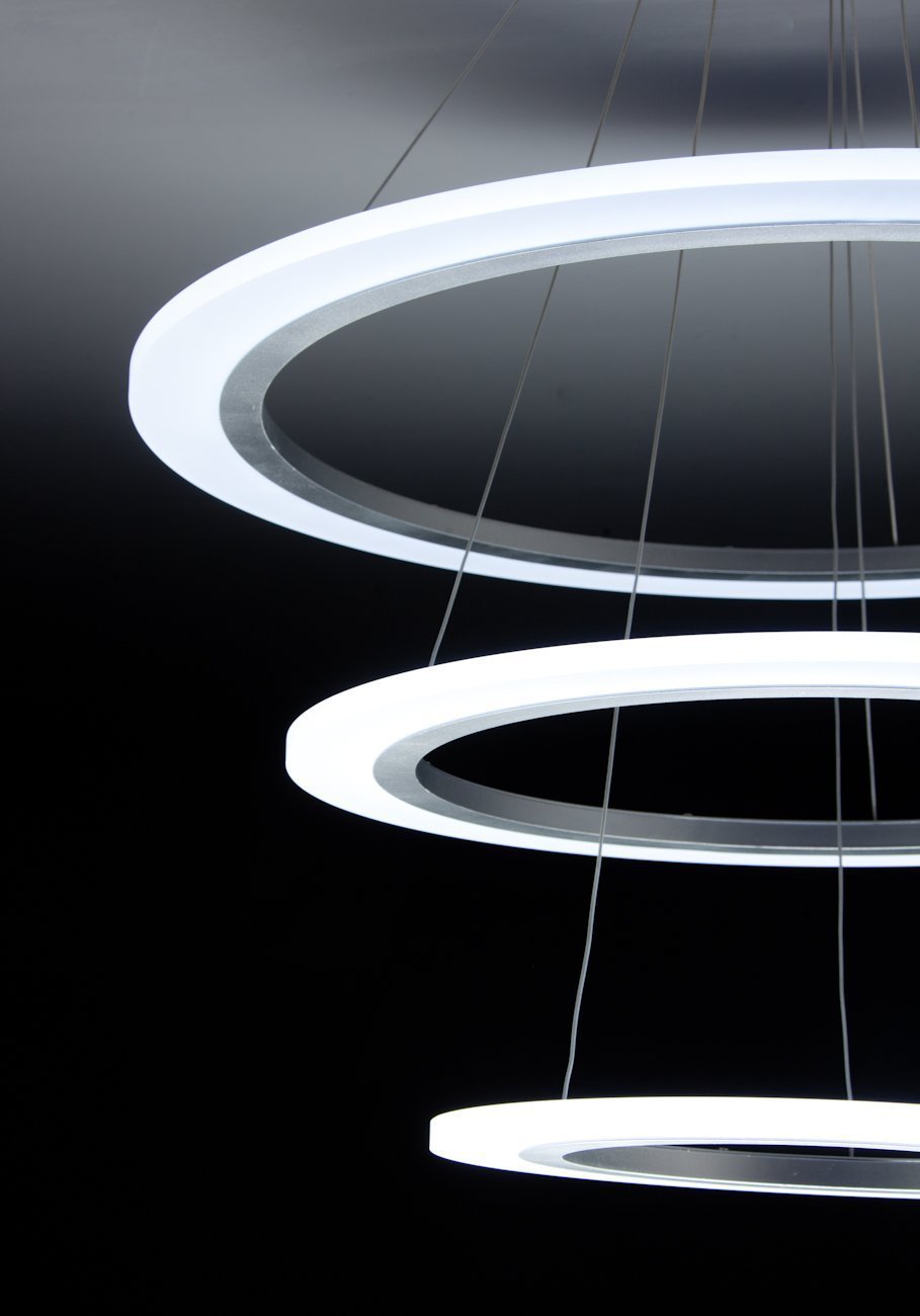 Lampadario a Sospensione Led Round 3T per Salotto di Design Moderno