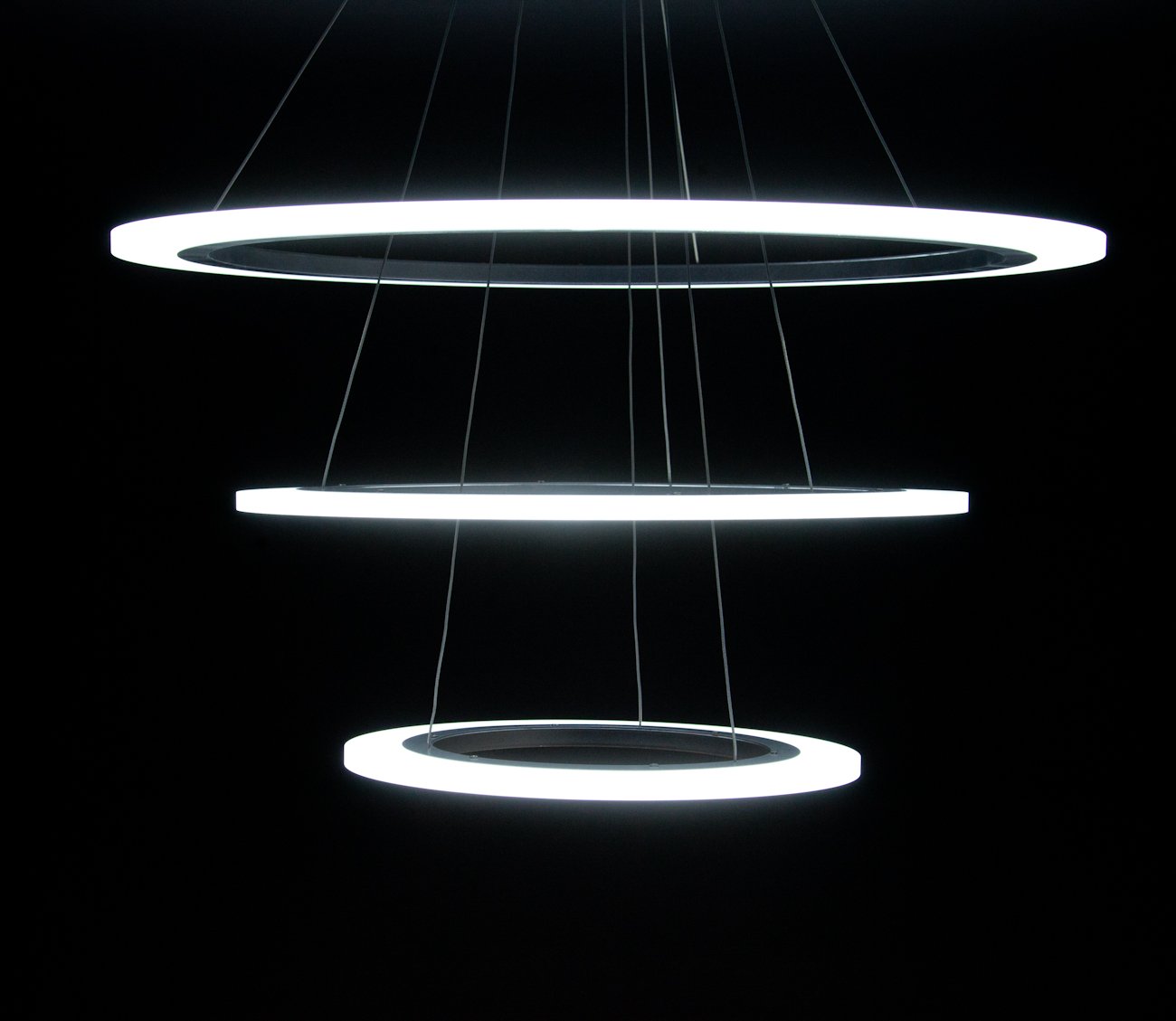 Lampadario a Sospensione Led Round 3T per Salotto di Design Moderno