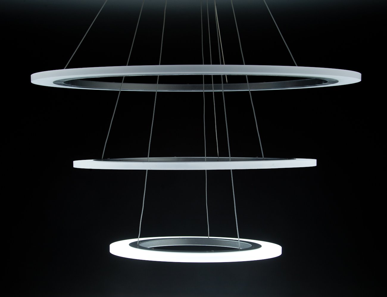 Lampadario a Sospensione Led Round 3T per Salotto di Design Moderno