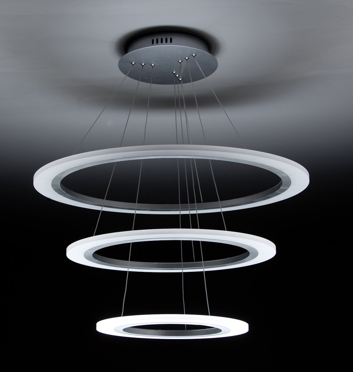 Lampadario a Sospensione Led Round 3T per Salotto di Design Moderno