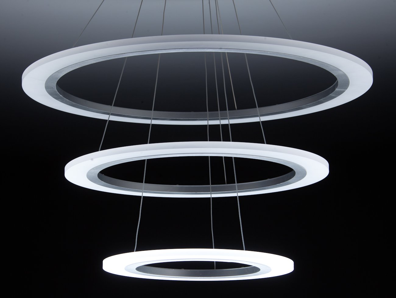 Lampadario a Sospensione Led Round 3T per Salotto di Design Moderno