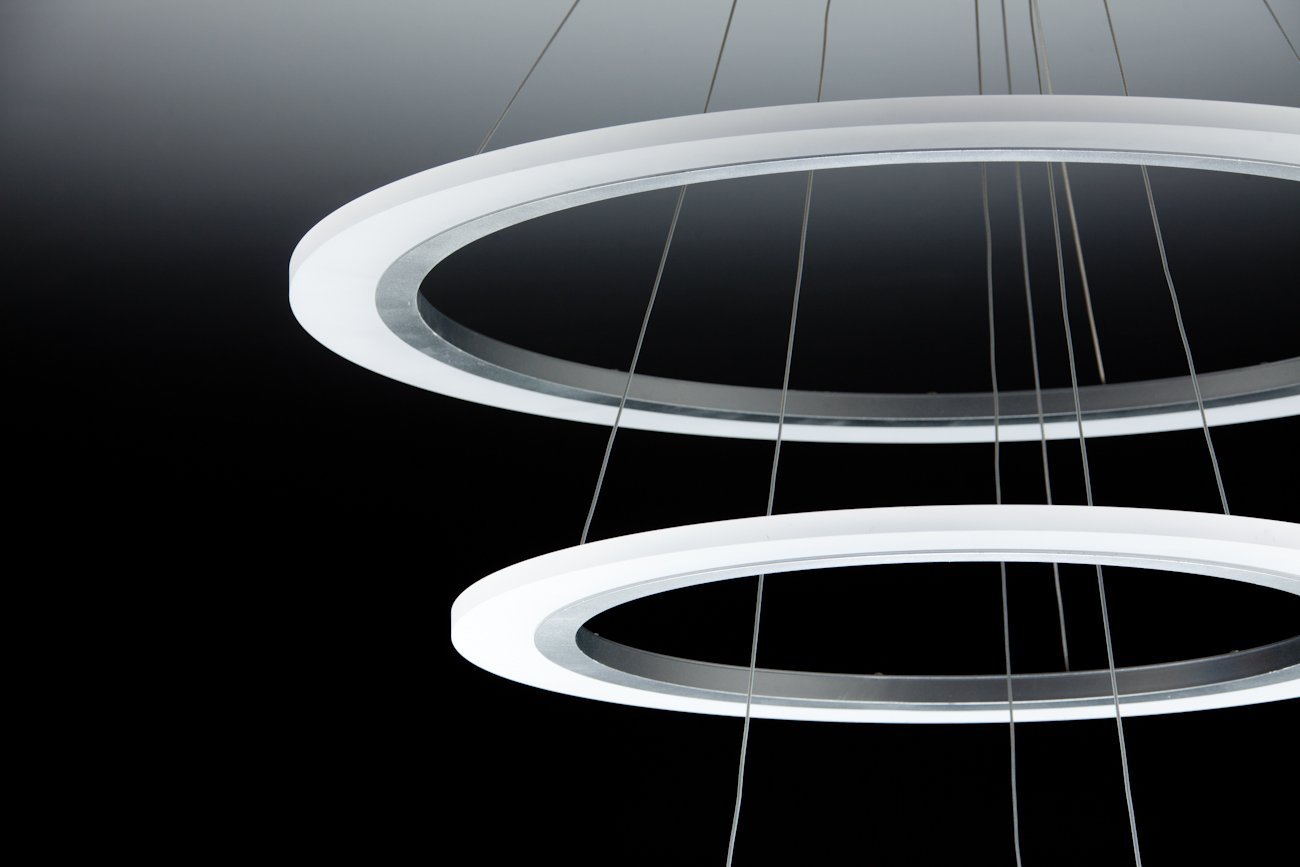 Lampadario a Sospensione Led Round 3T per Salotto di Design Moderno