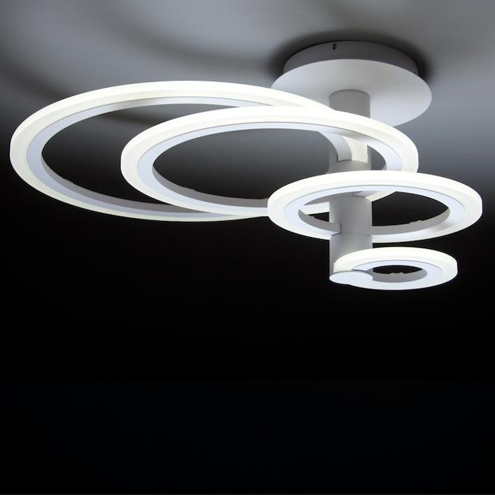 Lampadario a Led Round 4C di Design Salotto Moderno