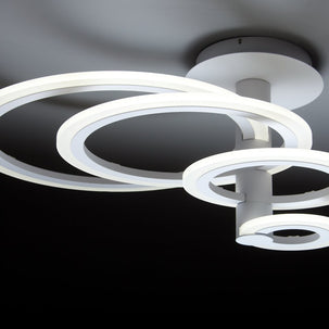 Lampadario a Led Round 4C di Design Luce Fredda Salotto Moderno