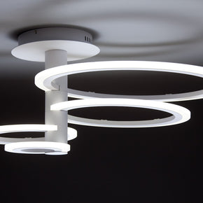 Lampadario a Led Round 4C di Design Luce Fredda Salotto Moderno