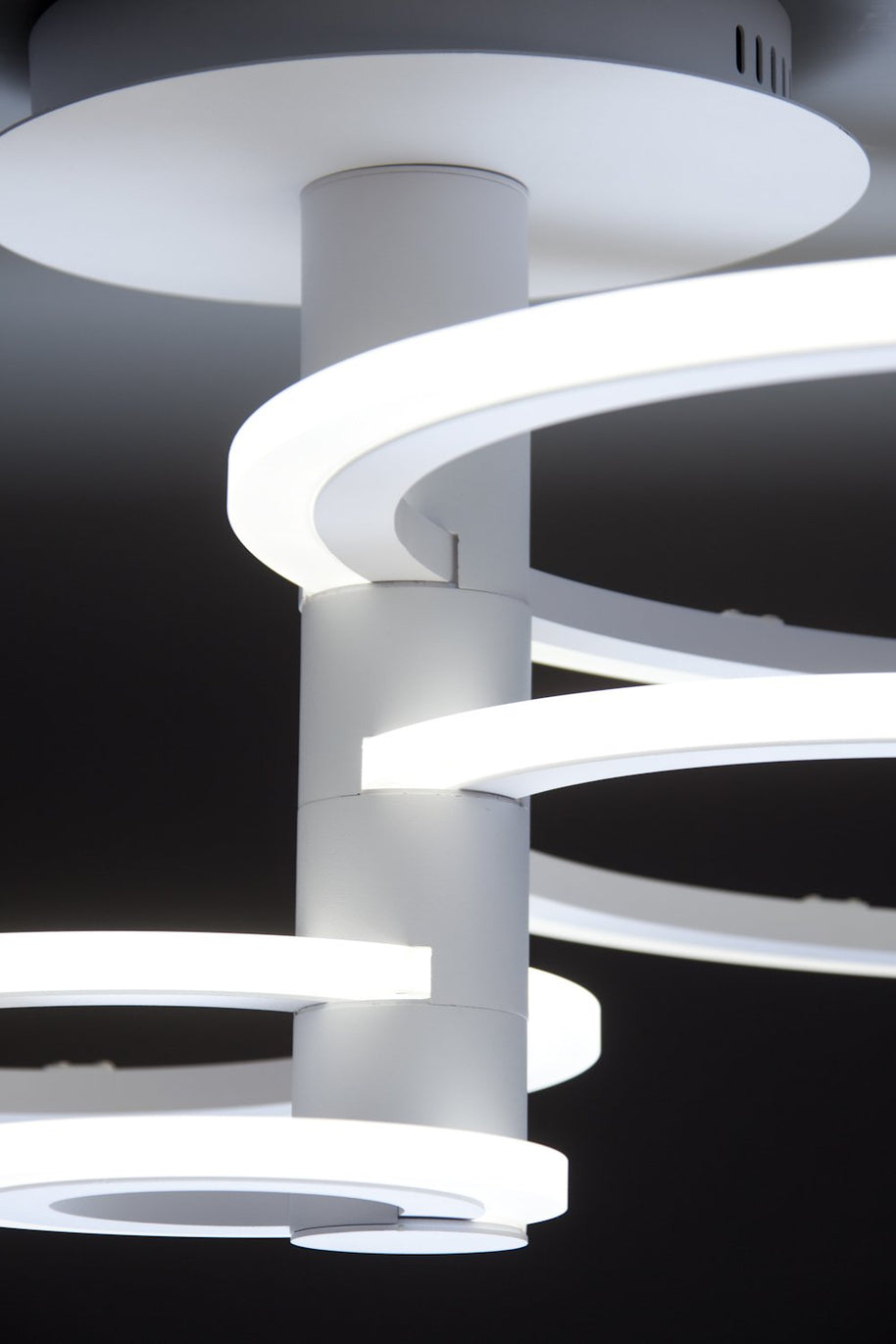Lampadario a Led Round 4C di Design Luce Fredda Salotto Moderno