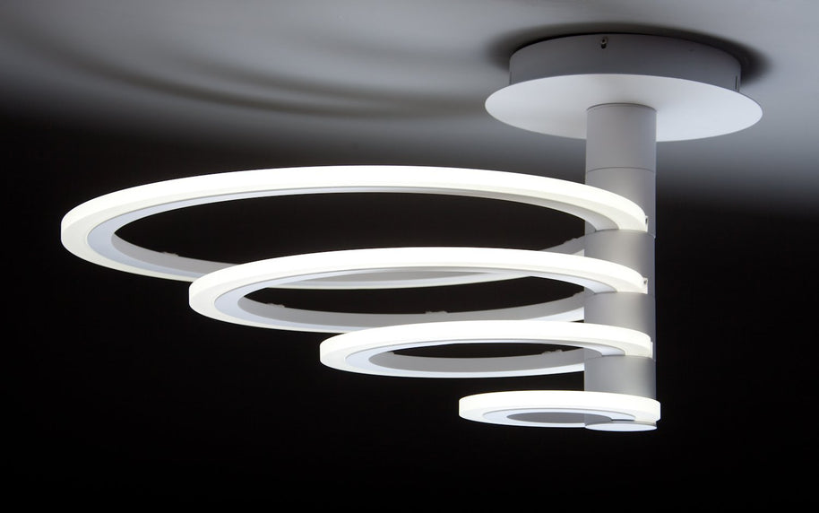 Lampadario a Led Round 4C di Design Luce Fredda Salotto Moderno