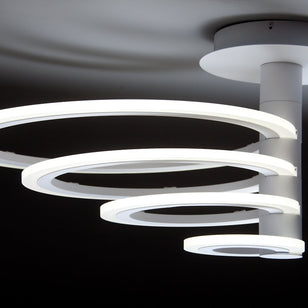 Lampadario a Led Round 4C di Design Luce Fredda Salotto Moderno