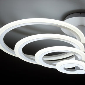 Lampadario a Led Round 4C di Design Luce Fredda Salotto Moderno