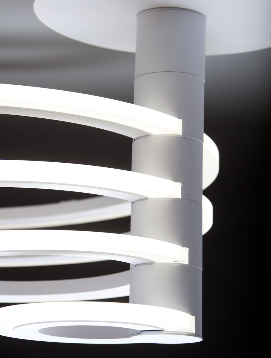 Lampadario a Led Round 4C di Design Luce Fredda Salotto Moderno