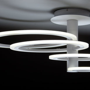 Lampadario a Led Round 4C di Design Luce Fredda Salotto Moderno