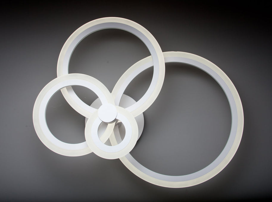 Lampadario a Led Round 4C di Design Luce Fredda Salotto Moderno