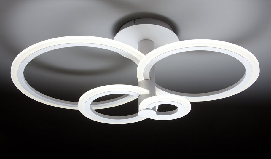 Lampadario a Led Round 4C di Design Luce Fredda Salotto Moderno
