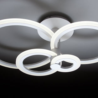 Lampadario a Led Round 4C di Design Luce Fredda Salotto Moderno