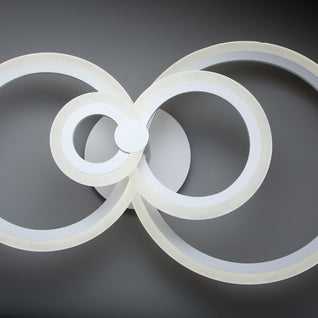 Lampadario a Led Round 4C di Design Luce Fredda Salotto Moderno