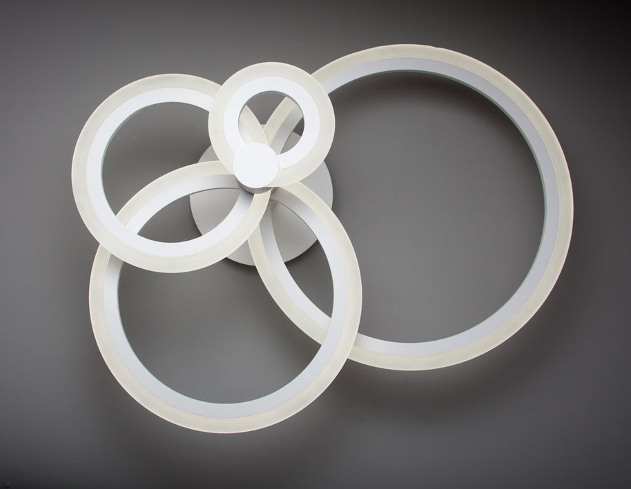 Lampadario a Led Round 4C di Design Luce Fredda Salotto Moderno
