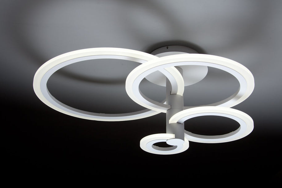 Lampadario a Led Round 4C di Design Luce Fredda Salotto Moderno