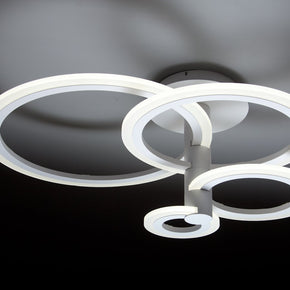 Lampadario a Led Round 4C di Design Luce Fredda Salotto Moderno