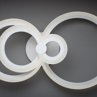 Lampadario a Led Round 4C di Design Luce Fredda Salotto Moderno