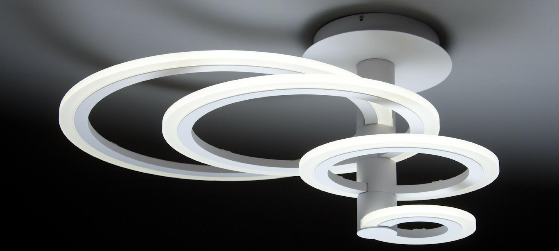 Lampadario a Led Round 4C di Design Luce Fredda Salotto Moderno