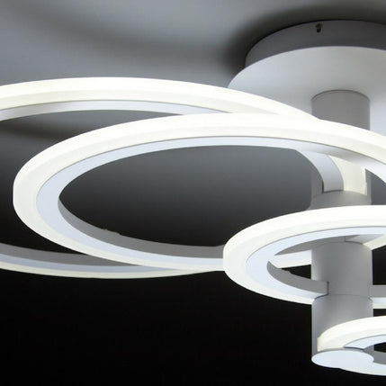 Lampadario a Led Round 4C di Design Luce Fredda Salotto Moderno