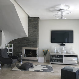 Lampadario a Led Round 4C di Design Luce Fredda Salotto Moderno