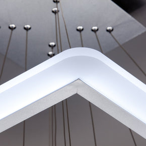Lampadario a Sospensione Led Square 3T Design per Salotto Moderno