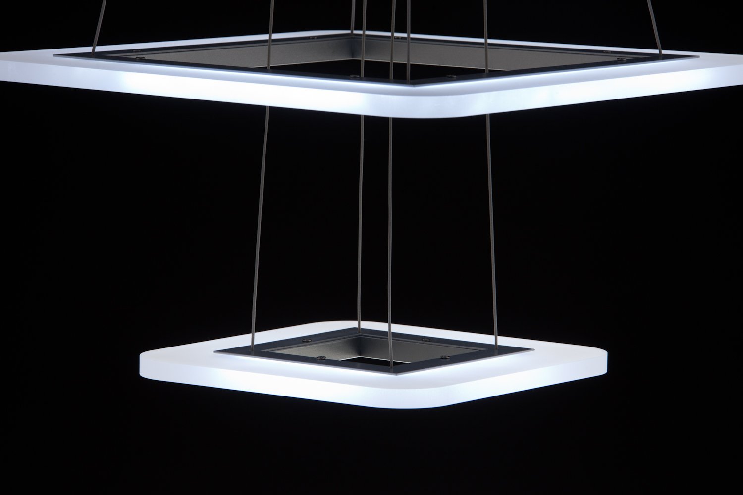 Lampadario a Sospensione Led Square 3T Design per Salotto Moderno