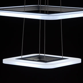 Lampadario a Sospensione Led Square 3T Design per Salotto Moderno