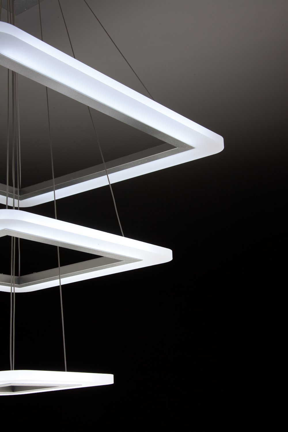 Lampadario a Sospensione Led Square 3T Design per Salotto Moderno