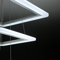 Lampadario a Sospensione Led Square 3T Design per Salotto Moderno