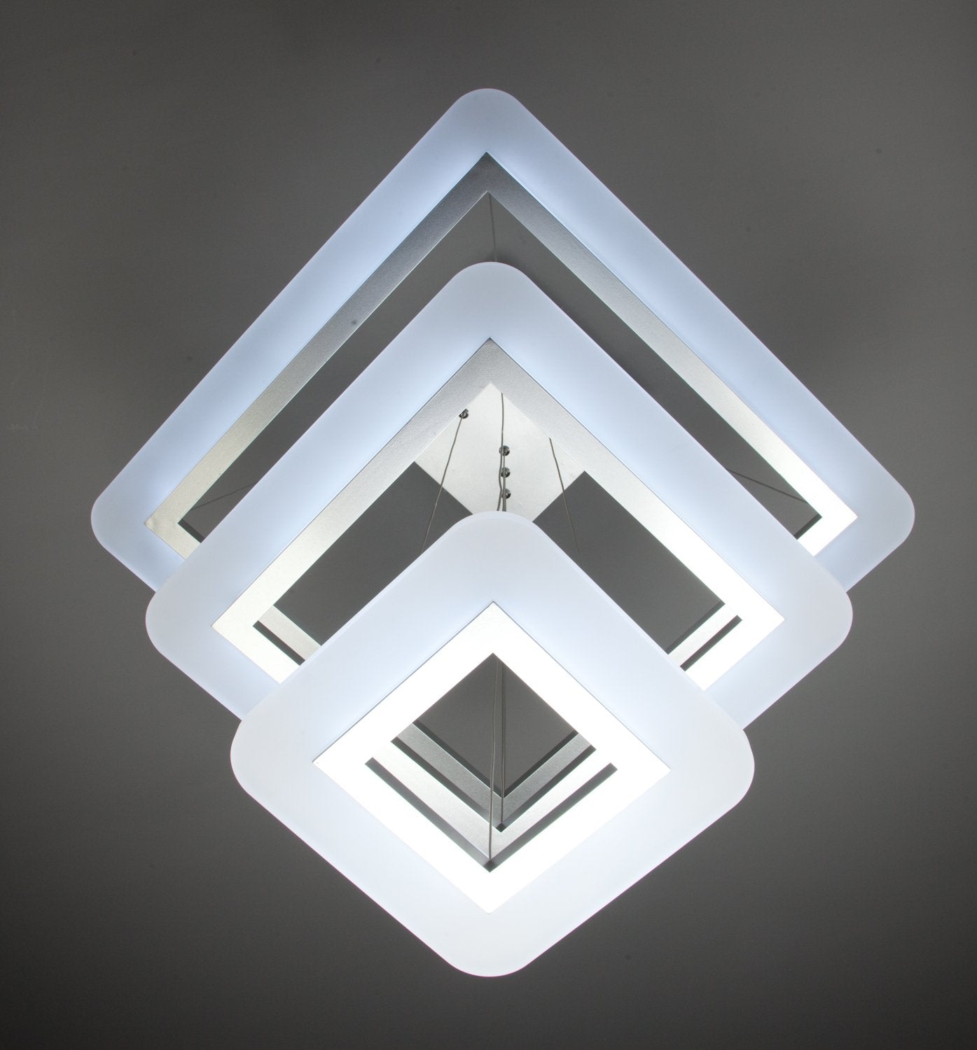 Lampadario a Sospensione Led Square 3T Design per Salotto Moderno