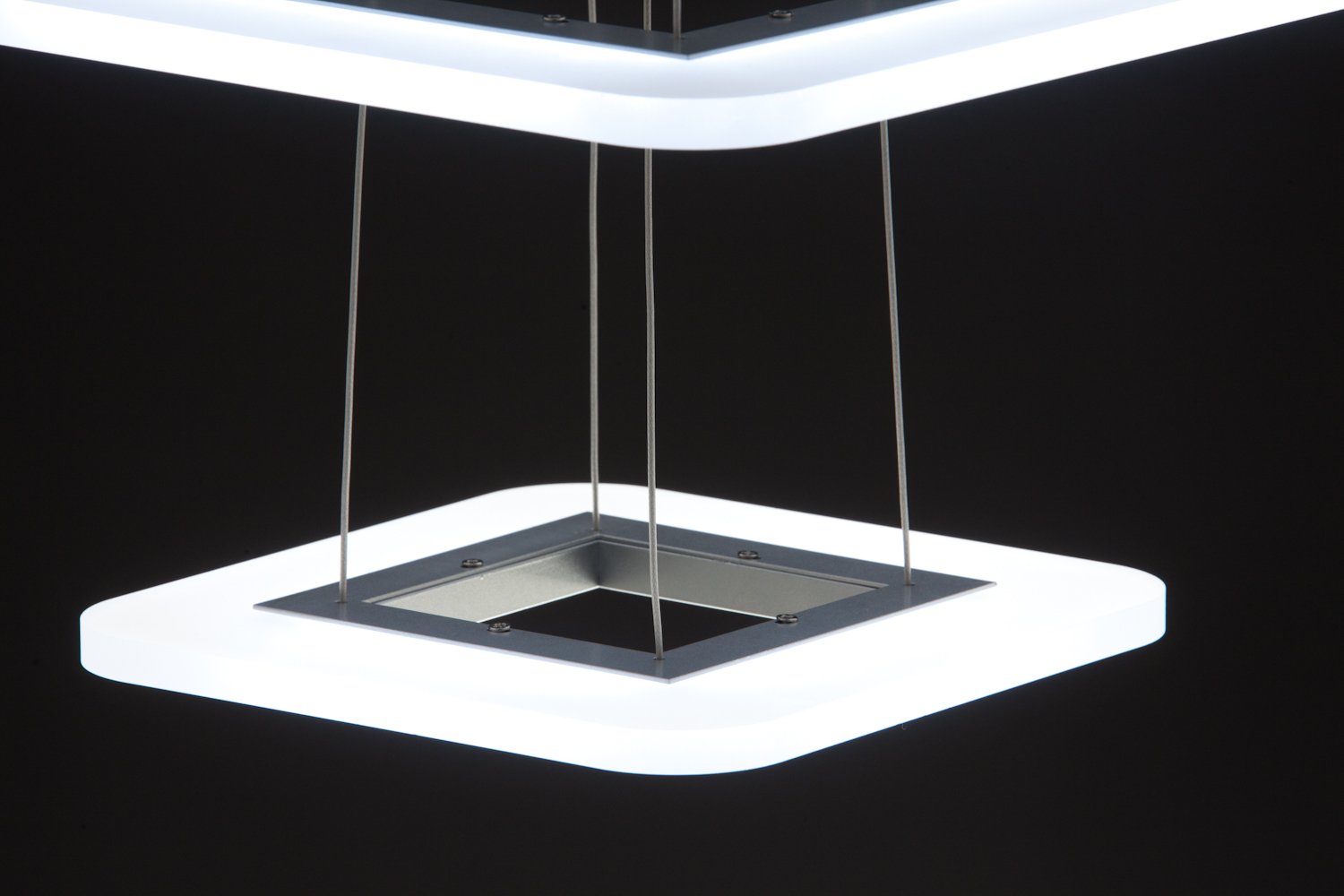 Lampadario a Sospensione Led Square 3T Design per Salotto Moderno