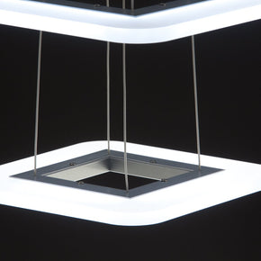 Lampadario a Sospensione Led Square 3T Design per Salotto Moderno