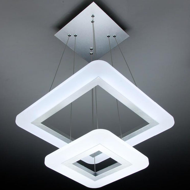 Lampadario a Sospensione Led Square 2T Design Salotto Moderno