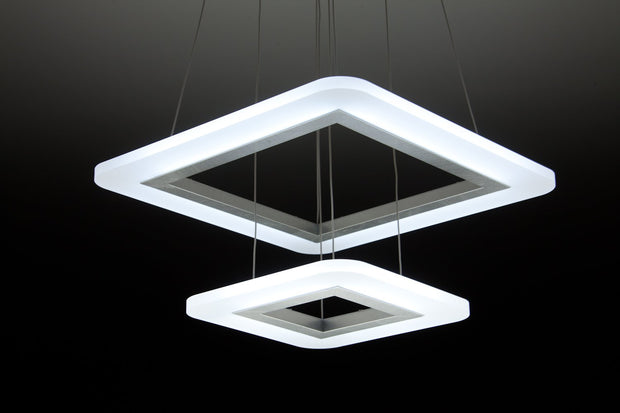 Lampadario a Sospensione Led Square 2T Design Salotto Moderno