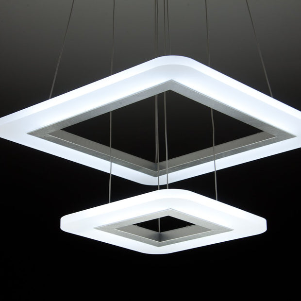 Lampadario a Sospensione Led Square 2T Design Salotto Moderno