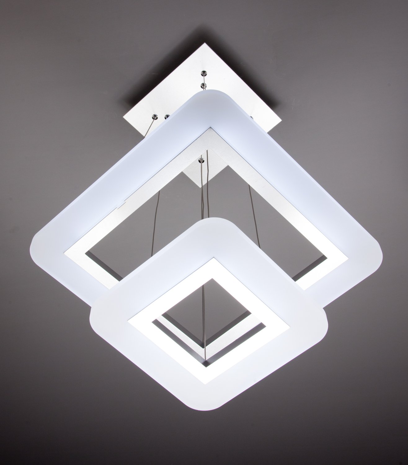 Lampadario a Sospensione Led Square 2T Design Salotto Moderno