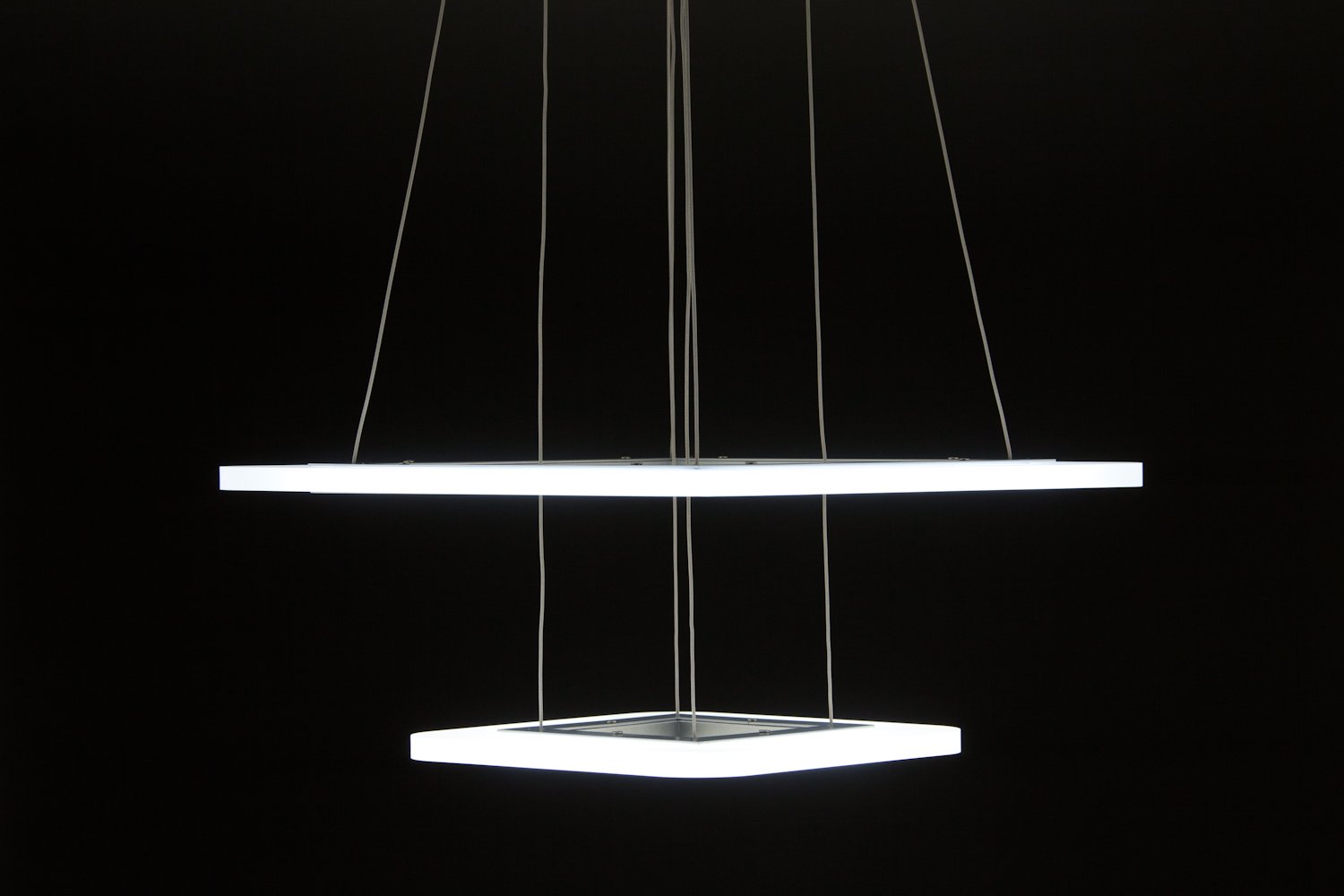 Lampadario a Sospensione Led Square 2T Design Salotto Moderno